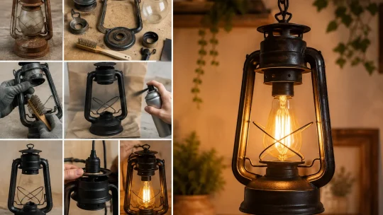 Comment transformer une vieille lanterne en luminaire déco unique